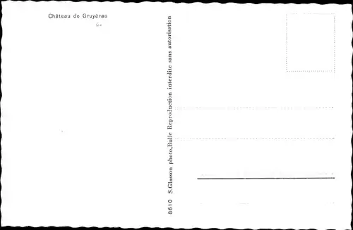 Ak Gruyères Kanton Freiburg Schweiz, Chateau