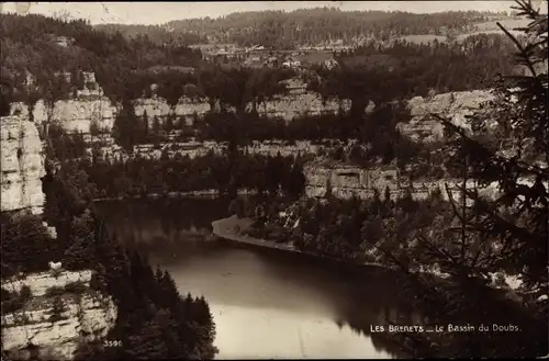 Ak Les Brenets Kanton Neuenburg, Le Bassin du Doubs