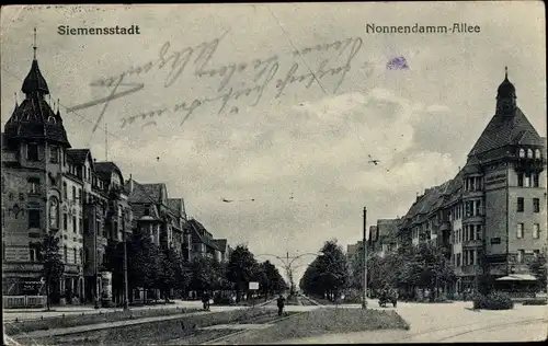 Ak Berlin Spandau Siemensstadt, Nonnendamm Allee