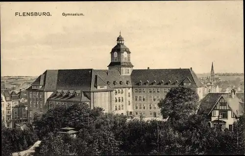 Ak Flensburg in Schleswig Holstein, Gymnasium