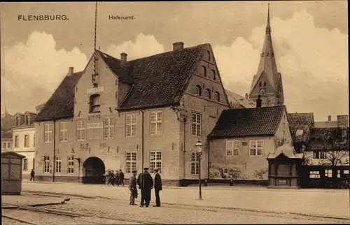 Ak Flensburg in Schleswig Holstein, Hafenamt