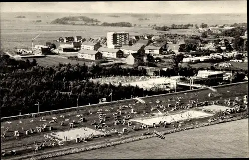 Ak Tönning an der Eider Nordfriesland, Luftaufnahme
