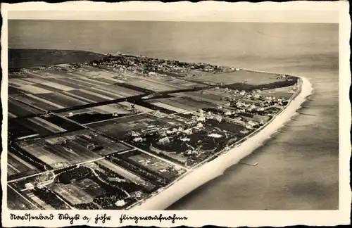 Ak Wyk auf Föhr Nordfriesland, Luftaufnahme