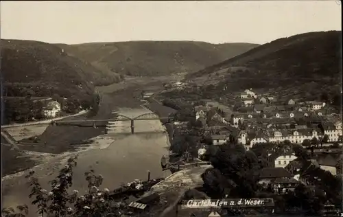 Foto Ak Bad Karlshafen an der Weser, Totalansicht