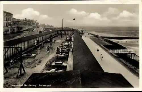 Ak Nordseebad Norderney Ostfriesland, Sonnenbad, Spielplatz