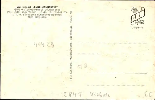 Ak Visbek in Niedersachsen, Visbeker Bräutigam, Engelmann's Bäke