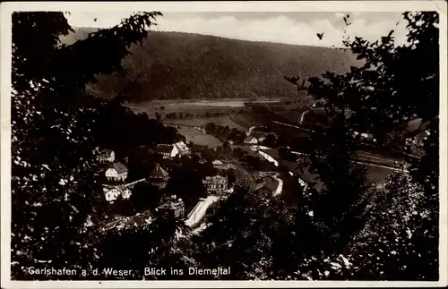 Ak Bad Karlshafen an der Oberweser Hessen, Blick ins Diemeltal