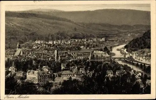 Ak Hann. Münden in Niedersachsen, Panorama vom Ort