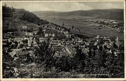 Ak Niedermarsberg Marsberg im Sauerland, Panorama vom Ort