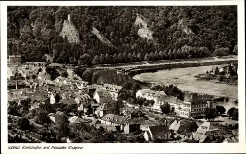 Ak Bad Karlshafen an der Oberweser Hessen, Panorama, Hessische Klippen