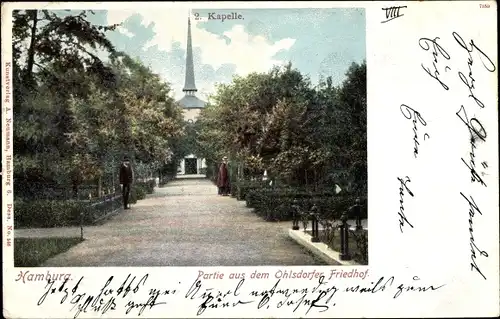 Ak Hamburg Nord Ohlsdorf, Ohlsdorfer Friedhof, 2. Kapelle