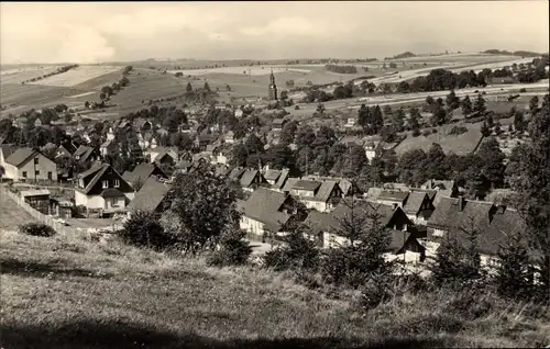 Ak Wurzbach in Thüringen, Panorama vom Ort