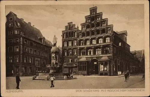 Ak Lüneburg in Niedersachsen, Schütting, Reischenbachbrunnen