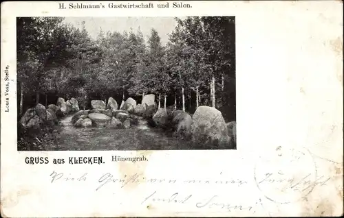 Ak Klecken Rosengarten Niedersachsen, Hünengrab