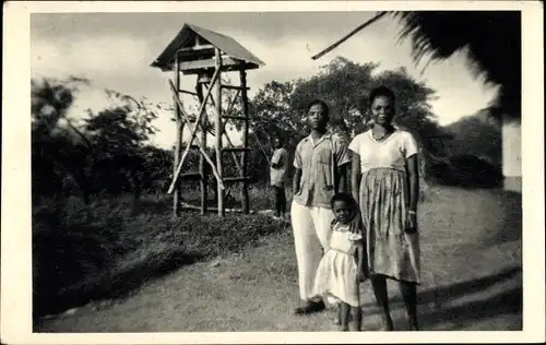 Ak Kamerun, Notre clocher de brousse, Mission Catholique, Familie