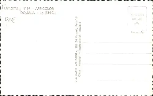 Ak Douala Duala Kamerun, La B.N.C.I., Straßenpartie