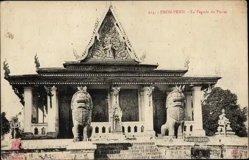 Ak Pnom Penh Kambodscha, La Pagode du Pnom