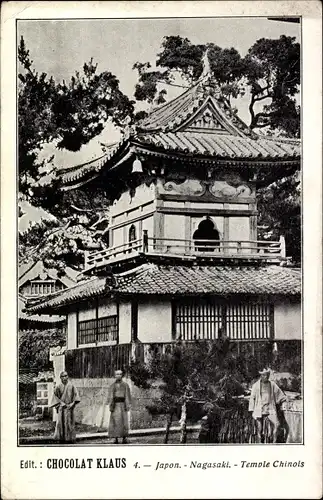 Ak Nagasaki Japan, vue générale d'un Temple Chinois