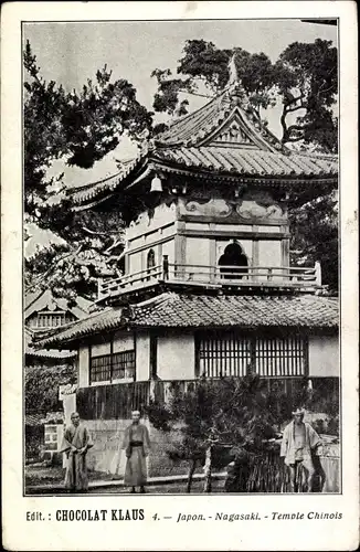 Ak Nagasaki Japan, vue générale d'un Temple Chinois