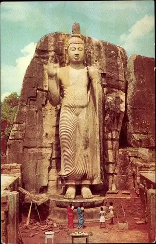 Ak Ceylon Sri Lanka, The Aukana Buddha