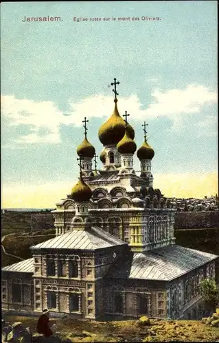 Ak Jerusalem Israel, Russische Kirche auf dem Ölberg, Eglise russe