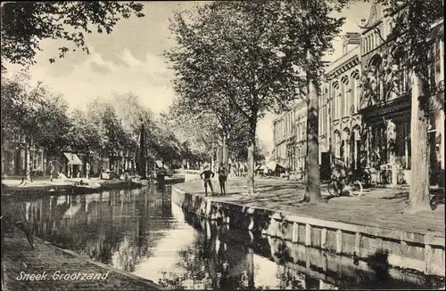 Ak Grootzand Sneek Friesland Niederlande, Kanal