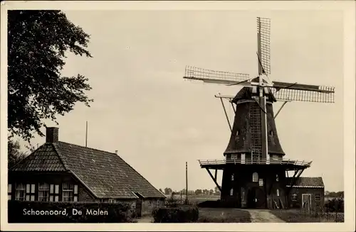 Ak Schoonoord Drenthe Niederlande, De Molen