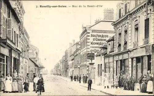 Ak Romilly sur Seine Aube, Rue de la Boule d'Or