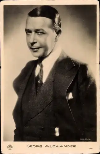 Ak Schauspieler Georg Alexander, Portrait