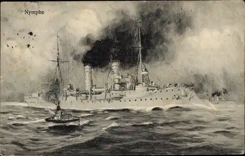 Ak Deutsches Kriegsschiff, SMS Nymphe, Kaiserliche Marine