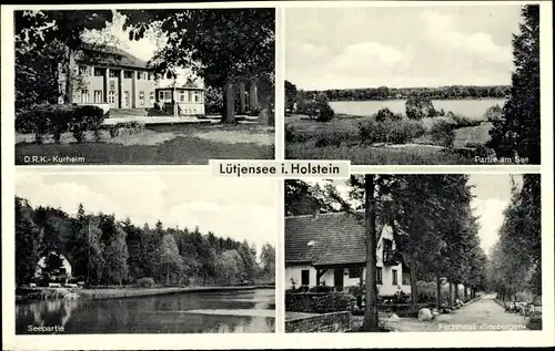 Ak Lütjensee in Holstein, DRK Kurheim, Seepartie, Forsthaus Seebergen