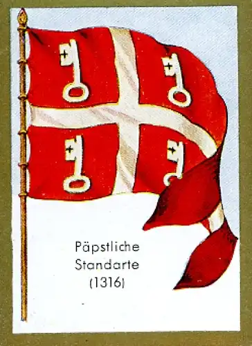 Sammelbild Historische Fahnen Bild 34 Päpstliche Standarte 1316