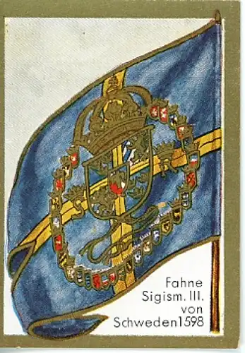 Sammelbild Historische Fahnen Bild 103, Fahne Sigismund III. von Schweden 1598