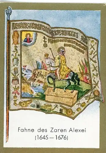 Sammelbild Historische Fahnen Bild 137, Fahne des Zaren Alexei 1645-1676