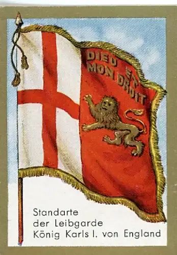Sammelbild Historische Fahnen Bild 121, Standarte der Leibgarde König Karls I. von England