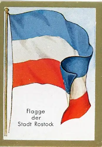 Sammelbild Historische Fahnen Bild 47, Flagge der Stadt Rostock