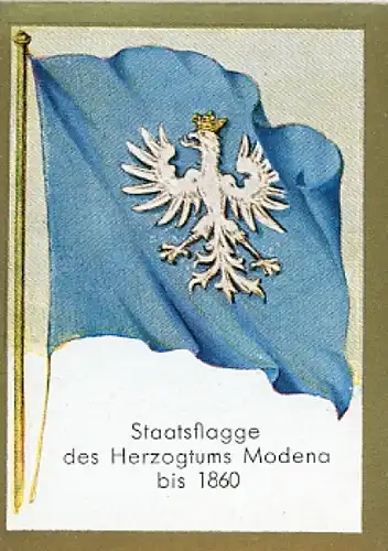Sammelbild Historische Fahnen Bild 211, Staatsflagge des Herzogtums Modena bis 1860