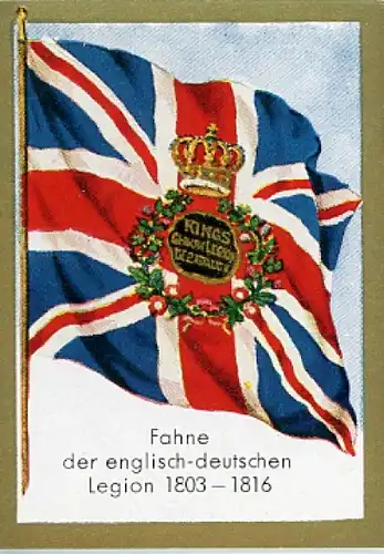 Sammelbild Historische Fahnen Bild 174, Fahne der englisch-deutschen Legion 1803-1816