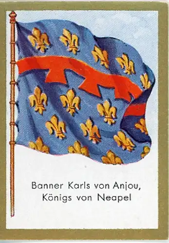Sammelbild Historische Fahnen Bild 26, Banner Karls von Anjou, König von Neapel