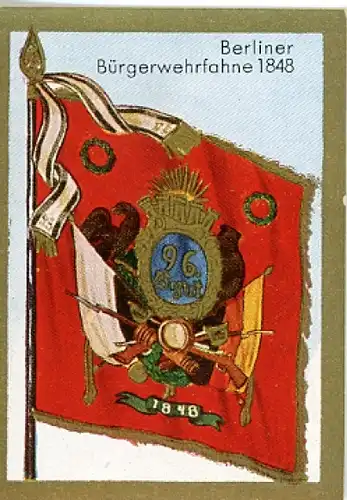 Sammelbild Historische Fahnen Bild 202, Berliner Bürgerwehrfahne 1848