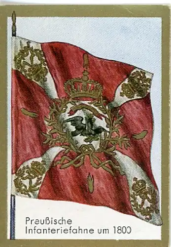 Sammelbild Historische Fahnen Bild 171, Preußische Infanteriefahne um 1800