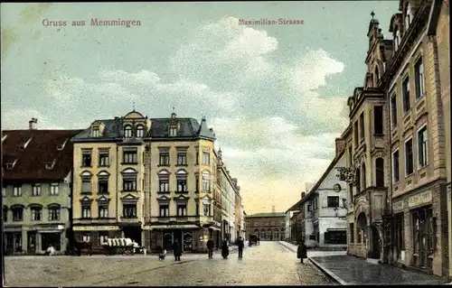 Ak Memmingen in Schwaben, Maximilianstraße