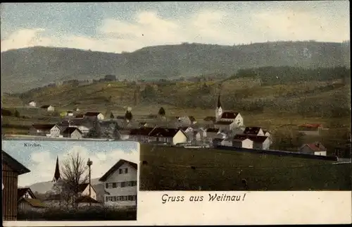 Ak Weitnau im Oberallgäu Schwaben, Gesamtansicht, Kirche