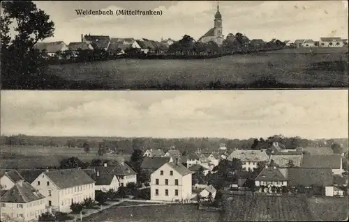 Ak Weidenbach in Mittelfranken, Panorama