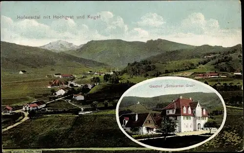 Ak Kleinweilerhofen Kleinweiler Hofen Weitnau im Oberallgäu Schwaben, Gasthof Schwarzer Grat