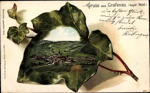 Litho Grafenau im Bayerischen Wald, Gesamtansicht