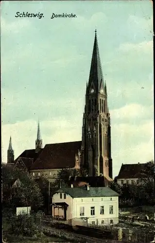 Ak Schleswig an der Schlei, Blick auf die Domkirche, Glockenturm