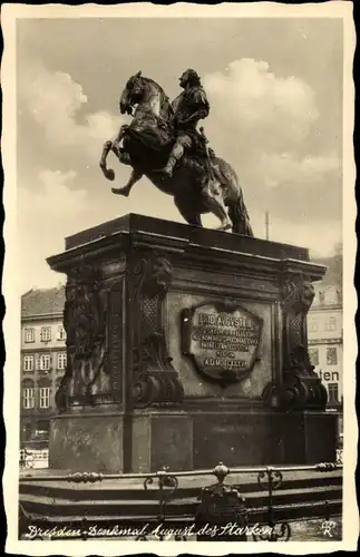 Ak Dresden, Denkmal August des Starken