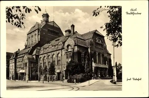 Ak Kiel, Stadttheater, Bahnschienen