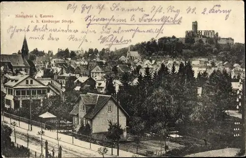 Ak Königstein im Taunus Hessen, Ort von der Limburger Straße gesehen